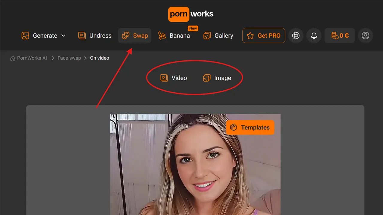 ИИ замена лица в порно: PornWorks